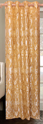 50% OFF on Vrinda Polyester Yellow Printed Eyelet Curtain