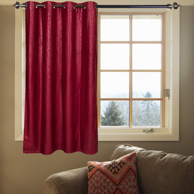 41% OFF on Kings Polycotton Blue Polka Tab Top Curtain