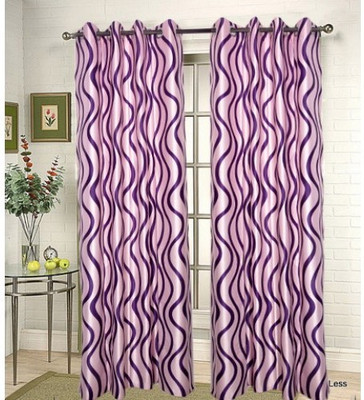 31% OFF on Handloomhub Polyester Cream Self Design Eyelet Curtain