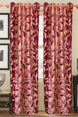 57% OFF on Vrinda Polyester Maroon Solid Eyelet Curtain 57% OFF on Vrinda Polyester Maroon Solid Eyelet Curtain