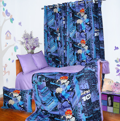 23% OFF on Aurraa Purple Ben 10 Single Polycotton Bedding Set