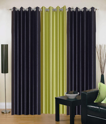 54% OFF on Decor Vatika Polycotton Black, Green Printed Eyelet Curtain 54% OFF on Decor Vatika Polycotton Black, Green Printed Eyelet Curtain