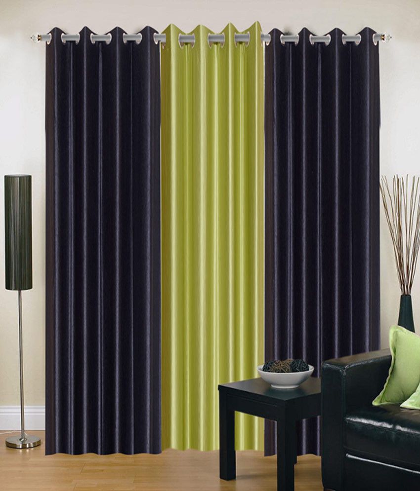 68% OFF on Hargunz Polycotton Black, Green Printed Eyelet Curtain 68% OFF on Hargunz Polycotton Black, Green Printed Eyelet Curtain