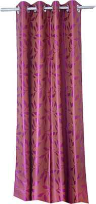 71% OFF on TT Polyester Purple Solid Eyelet Curtain