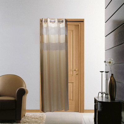 30% OFF on Furnishing Centre Polyester Cr������me Striped Eyelet Curtain