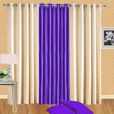 47% OFF on Handloomdaddy Polyester Beige, Purple Solid Eyelet Curtain 47% OFF on Handloomdaddy Polyester Beige, Purple Solid Eyelet Curtain