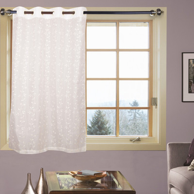 45% OFF on Kings Polycotton White Printed Eyelet Curtain