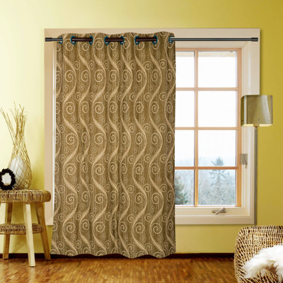 40% OFF on Kings Polycotton Brown Self Design Eyelet Curtain 40% OFF on Kings Polycotton Brown Self Design Eyelet Curtain