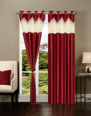 59% OFF on IWS Polyester Multicolor Abstract Eyelet Curtain