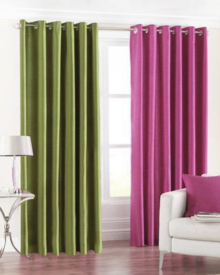33% OFF on Pindia Polyester Green, Pink Floral Tab Top Curtain 33% OFF on Pindia Polyester Green, Pink Floral Tab Top Curtain