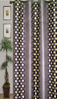 40% OFF on JBG Home Store Polyester Purple Geometric Eyelet Curtain