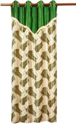 76% OFF on Zikrak Exim Polyester Green Abstract Eyelet Curtain