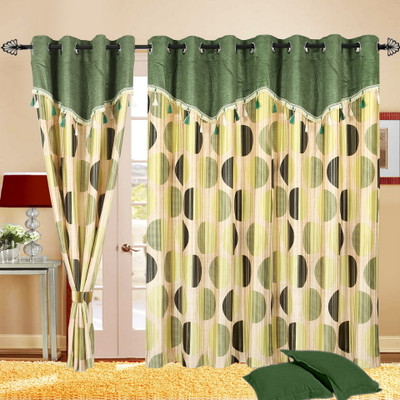 50% OFF on Cortina Polyester Green Solid Eyelet Curtain 50% OFF on Cortina Polyester Green Solid Eyelet Curtain
