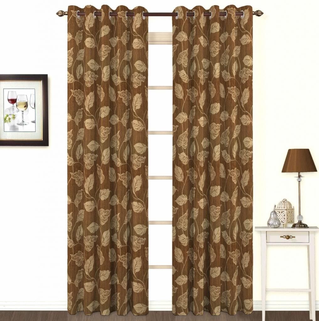 10% OFF on Skipper Cotton, Viscose Brown Floral Eyelet Curtain