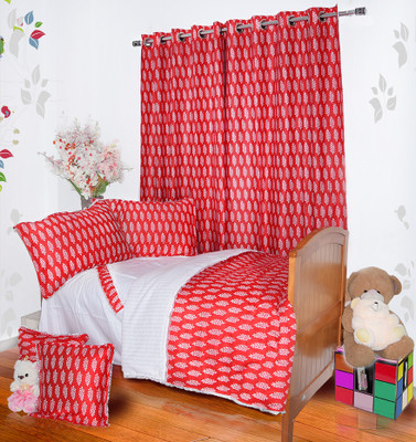 57% OFF on Aurraa Red Floral Print Double Polycotton Bedding Set 57% OFF on Aurraa Red Floral Print Double Polycotton Bedding Set