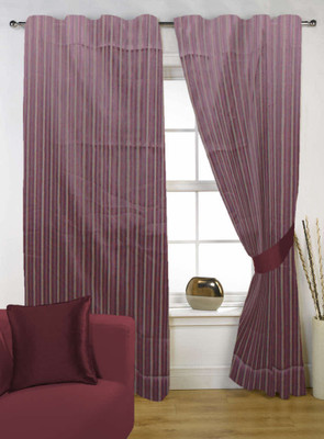 60% OFF on Delight Polycotton Multicolor Floral Eyelet Curtain
