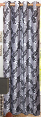 50% OFF on Vrinda Polyester Black Printed Eyelet Curtain