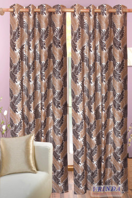 40% OFF on Vrinda Polycotton Multicolor Printed Eyelet Curtain