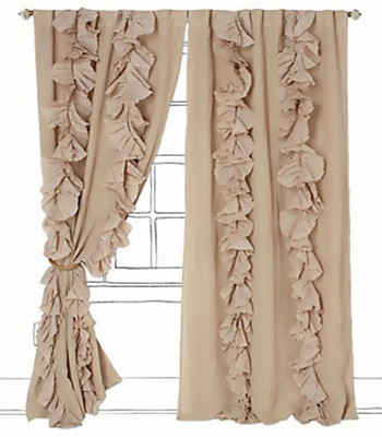 25% OFF on Schwof Cotton Brown Floral Eyelet Curtain