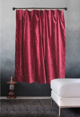 60% OFF on MilanoHome Cotton Maroon Embroidered Eyelet Curtain 60% OFF on MilanoHome Cotton Maroon Embroidered Eyelet Curtain
