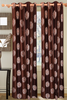 46% OFF on Vrinda Polyester Brown Striped Eyelet Curtain 46% OFF on Vrinda Polyester Brown Striped Eyelet Curtain