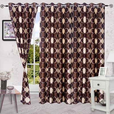 56% OFF on IWS Polyester Multicolor Checkered Eyelet Curtain