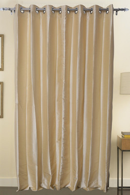 ZappyCart Polyester White Solid Eyelet Curtain
