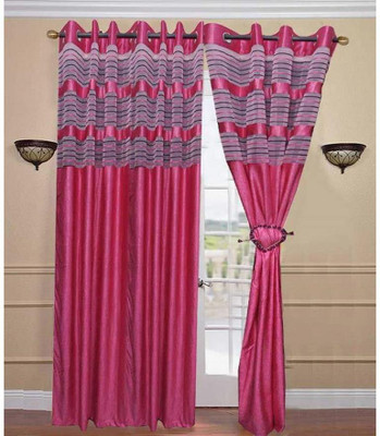 59% OFF on Hargunz Polyester Pink Self Design Eyelet Curtain 59% OFF on Hargunz Polyester Pink Self Design Eyelet Curtain