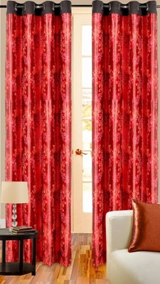 51% OFF on Cortina Polyester Red Polka Eyelet Curtain 51% OFF on Cortina Polyester Red Polka Eyelet Curtain