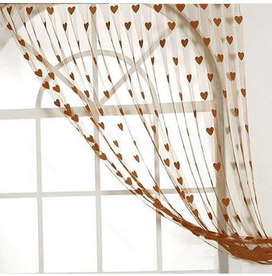 55% OFF on Homesazz Net Brown Self Design Eyelet Curtain