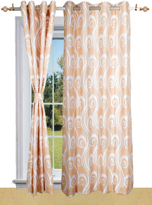 50% OFF on Shandar Polyester Beige Floral Eyelet Curtain 50% OFF on Shandar Polyester Beige Floral Eyelet Curtain