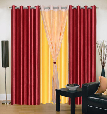 56% OFF on Shopgrab Polyester Multicolor Solid Eyelet Curtain 56% OFF on Shopgrab Polyester Multicolor Solid Eyelet Curtain