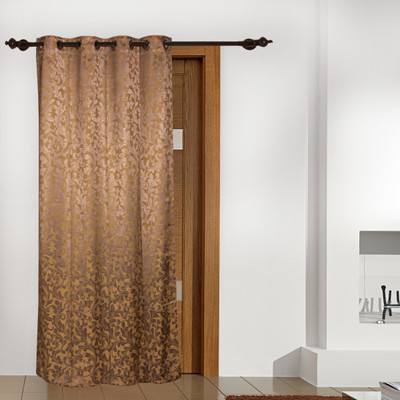 6% OFF on FloatingWalls Polyester Brown Self Design Eyelet Curtain 6% OFF on FloatingWalls Polyester Brown Self Design Eyelet Curtain