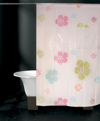 33% OFF on Tjar PVC Multi Floral Eyelet Curtain