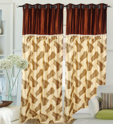 32% OFF on Hargunz Polyester Brown Self Design Eyelet Curtain 32% OFF on Hargunz Polyester Brown Self Design Eyelet Curtain