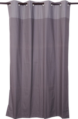 16% OFF on VHome Cotton Grey Checkered Eyelet Curtain