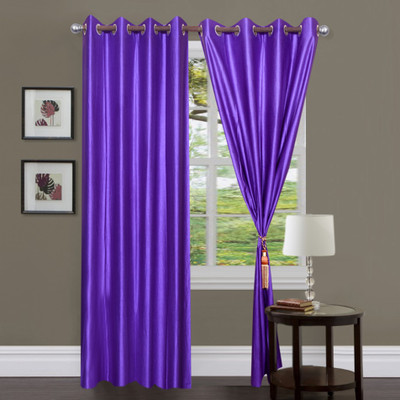 16% OFF on Paisa Worth Polyester Purple Solid Eyelet Curtain 16% OFF on Paisa Worth Polyester Purple Solid Eyelet Curtain