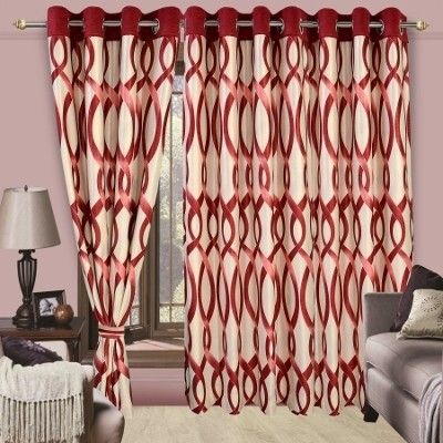 60% OFF on Cortina Polyester Maroon Floral Eyelet Curtain 60% OFF on Cortina Polyester Maroon Floral Eyelet Curtain