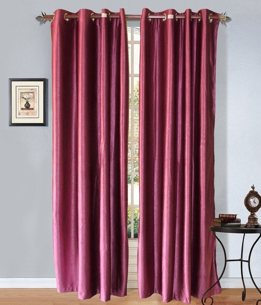 37% OFF on Christy's collection Polyester Multicolor Self Design Eyelet Curtain