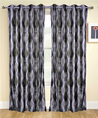 45% OFF on Fresh From Loom Polycotton Green Self Design Eyelet Curtain