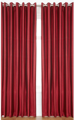 33% OFF on Pindia Polyester Maroon Geometric Eyelet Curtain