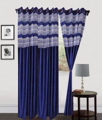 64% OFF on Decor Vatika Polyester Dark Blue Self Design Eyelet Curtain 64% OFF on Decor Vatika Polyester Dark Blue Self Design Eyelet Curtain