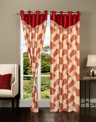 42% OFF on IWS Polyester Multicolor Printed Eyelet Curtain