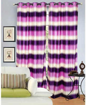 40% OFF on Madhav Product Polyester Multicolor Floral Eyelet Curtain