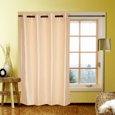 40% OFF on Kings Polycotton Cream Printed Eyelet Curtain