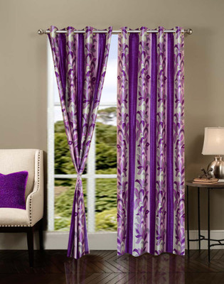 50% OFF on IWS Polyester Multicolor Solid Eyelet Curtain
