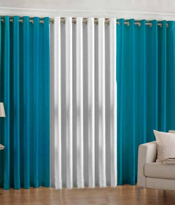 66% OFF on Hargunz Polycotton Light Blue, White Geometric Eyelet Curtain 66% OFF on Hargunz Polycotton Light Blue, White Geometric Eyelet Curtain