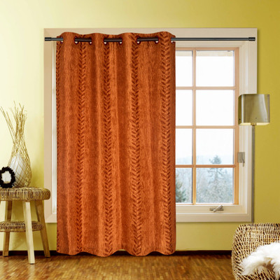 40% OFF on Kings Polycotton Orange Self Design Eyelet Curtain 40% OFF on Kings Polycotton Orange Self Design Eyelet Curtain