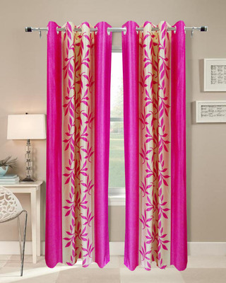 65% OFF on Homefab India Polyester Pink Printed Eyelet Curtain 65% OFF on Homefab India Polyester Pink Printed Eyelet Curtain