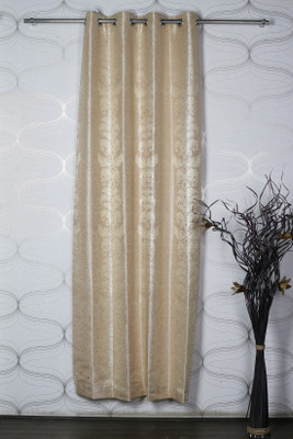 25% OFF on Homelife Jacquard Beige Self Design Eyelet Curtain